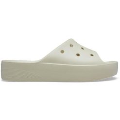 Klapki plażowe damskie Crocs Classic Platform Slide. Brązowe skarpety damskie Crocs, bez wzorów. Za 146.99 zł.