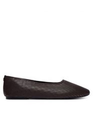 Calvin Klein Baleriny Oblique Ballerina Cut Lth HW0HW03033 Bordowy. Czerwone baleriny damskie Calvin Klein, bez wzorów, ze skóry, bez obcasa. Za 449.99 zł.
