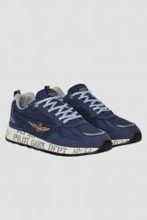 AERONAUTICA MILITARE Granatowe sneakersy męskie, Rozmiar 43. Niebieskie buty sportowe męskie Aeronautica Militare, z materiału, bez zapięcia. W wyprzedaży za 554.99 zł.