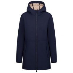 Trespass Sine - Damska kurtka typu softshell w kolorze granatowym. Niebieskie kurtki sportowe damskie Trespass, na jesień, bez wzorów, z softshellu, bez kaptura, trekkingowe. Za 417.25 zł.