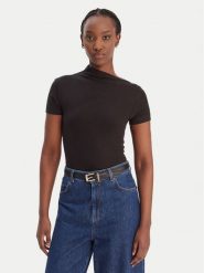 Guess Bluzka W6RP16 KD012 Czarny Regular Fit. Czarne koszule damskie Guess, l, z aplikacjami, z syntetyku, bez kołnierzyka, bez ramiączek. Za 219.99 zł.