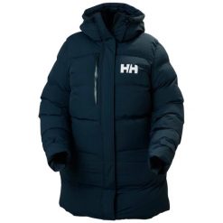 Damska długa kurtka Helly Hansen Adore. Niebieskie kurtki sportowe damskie Helly Hansen, na zimę, l, bez wzorów, z puchu, bez kaptura, trekkingowe. Za 1,413.90 zł.