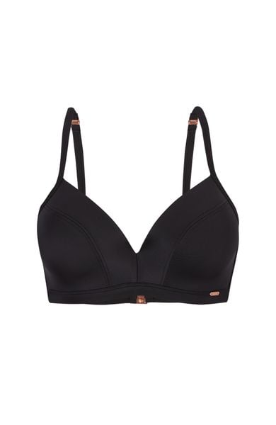 Bikini top O'NEILL Panama. Czarne bikini damskie O'Neill, bez wzorów, z elastanu, bez kołnierzyka, bez ramiączek. Za 187.75 zł.