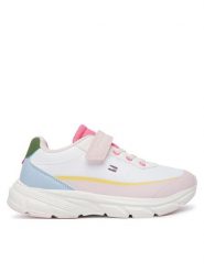 Tommy Hilfiger Sneakersy Low Cut Lace-Up/Velcro Sneaker T1A9-35107-1861 S Kolorowy. Buty sportowe dziewczęce Tommy Hilfiger, bez wzorów, ze skóry, bez zapięcia. Za 359.99 zł.