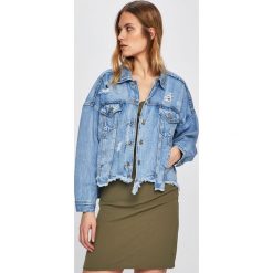Answear - Kurtka. Niebieskie kurtki damskie ANSWEAR, l, bez wzorów, z bawełny, bez kaptura. W wyprzedaży za 119.90 zł.