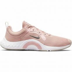 Obuwie do Biegania dla Dorosłych Nike TR 11 Różowy. Białe obuwie sportowe damskie Nike, bez wzorów, z materiału, do biegania. Za 409.99 zł.