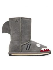 EMU Australia Śniegowce Little Creatures Shark K10589 Szary. Szare buty zimowe dziewczęce Emu Australia, ze skóry, bez zapięcia. Za 439.99 zł.