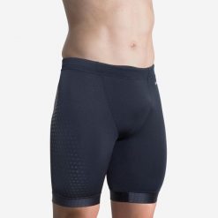 Spodenki pływackie Jammer Nabaiji Fiti Hexagone. Czarne kąpielówki męskie NABAIJI, l, bez wzorów, z elastanu, na fitness i siłownię. Za 119.99 zł.