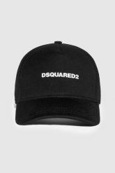 DSQUARED2 Czarna męska czapka z daszkiem z wprasowanym logo. Czarne czapki i kapelusze męskie Dsquared2, bez wzorów. W wyprzedaży za 699.99 zł.