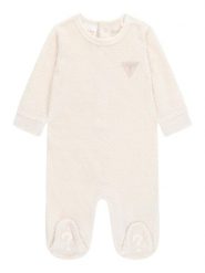 Guess Śpiochy H6BG01 K6009 Kremowy. Białe śpioszki niemowlęce Guess, z bawełny, bez ramiączek. Za 194.99 zł.