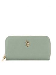 U.S. Polo Assn. Portfel BIUXT8382WVP Khaki. Brązowe portfele damskie U.S. Polo Assn., bez wzorów, z tworzywa sztucznego. Za 159.99 zł.