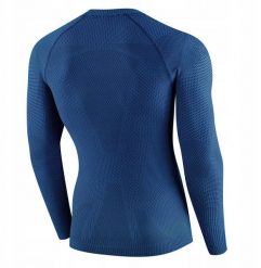 LS1595M Koszulka męska 3D PRO z długim rękawem ciemnoniebieski L. Niebieskie bluzki z długim rękawem męskie Brubeck, l, bez wzorów, bez kołnierzyka. Za 189.46 zł.