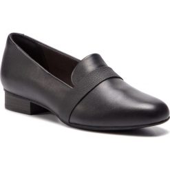 Półbuty CLARKS - Juliet Ariel 261399894 Black. Czarne półbuty damskie Clarks, bez wzorów, z materiału, bez obcasa, na obcasie, bez zapięcia. W wyprzedaży za 199.00 zł.