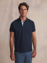 Koszulka Polo Męska TBS Clidepol. Niebieskie koszulki polo męskie TBS, na lato, m, bez wzorów, z bawełny, bez kołnierzyka, bez ramiączek. Za 279.00 zł.