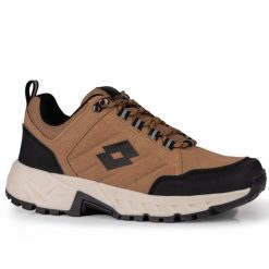 Buty męskie sportowe Lotto KETCHAM. Brązowe trekkingi męskie Lotto, trekkingowe. Za 129.00 zł.
