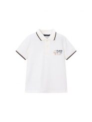 Mayoral Polo 3108 Biały Regular Fit. Białe t-shirty dla chłopców Mayoral, bez wzorów, z bawełny, bez ramiączek. Za 99.99 zł.
