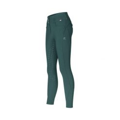 Damskie spodnie jeździeckie o pełnej przyczepności Kingsland Kimi A Shape. Zielone spodnie materiałowe damskie KINGSLAND, bez wzorów, z materiału. Za 766.00 zł.