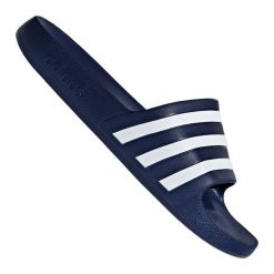 Klapki adidas Adilette Aqua F35542 niebieskie. Niebieskie klapki męskie z materiału, klasyczne. Za 162.44 zł.