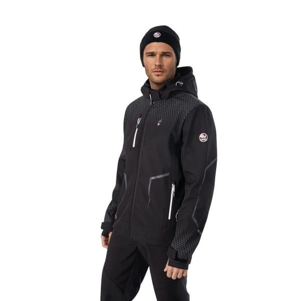 Kurtka turystyczna męska CYRUS SOFTSHELL wodoodporna. Czarne kurtki męskie Aulp, l, bez wzorów, z lycry, casualowe, bez kaptura. Za 599.99 zł.