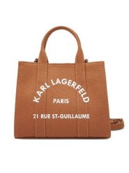KARL LAGERFELD Torebka A3W50118 Brązowy. Brązowe torebki do ręki damskie KARL LAGERFELD, bez wzorów, z materiału, bez dodatków. Za 299.99 zł.