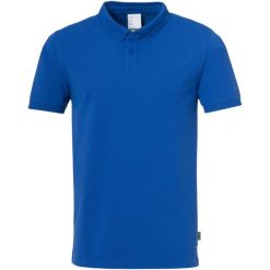 Polo Uhlsport Essential Prime. Niebieskie koszulki polo męskie Uhlsport, bez wzorów, bez kołnierzyka, bez ramiączek, do piłki nożnej. Za 213.50 zł.