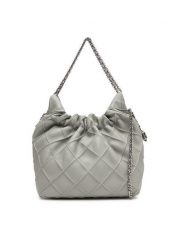 Tory Burch Torebka Mini Fleming 162451 Szary. Szare torebki do ręki damskie Tory Burch, bez wzorów, ze skóry, bez dodatków. Za 2,729.00 zł.