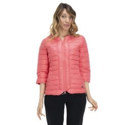 Kurtka z pełny zamek błyskawiczny na co dzień. Czerwone kurtki damskie LEONE 1947 APPAREL, bez wzorów, bez kaptura. W wyprzedaży za 246.29 zł.