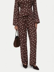 Vero Moda Spodnie materiałowe Elisa 10347961 Brązowy Loose Fit. Brązowe spodnie materiałowe damskie Vero Moda, l, bez wzorów, z materiału. Za 179.99 zł.