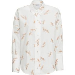 Bluzka oversize bonprix biel wełny z nadrukiem. Bluzki damskie marki bonprix. Za 54.99 zł.