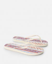 Japonki damskie Rip Curl Mixed Bloom Open Toe. Czerwone klapki damskie Rip Curl, bez wzorów, z materiału, sportowe, bez obcasa. Za 77.99 zł.