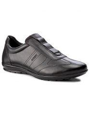 Geox Półbuty U Symbol C U74A5C 00043 C9999 Czarny. Czarne półbuty na co dzień męskie Geox, ze skóry, bez zapięcia. Za 289.99 zł.