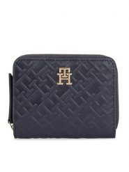 Tommy Hilfiger Portfel Th Refined Med Za Mono AW0AW15755 Granatowy. Niebieskie portfele damskie Tommy Hilfiger, bez wzorów, ze skóry. Za 239.99 zł.