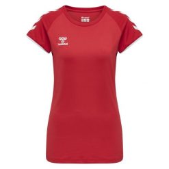 Koszulka damska Hummel hmlhmlCORE volley stretch. Czerwone koszulki sportowe damskie Hummel, l, bez wzorów, bez kołnierzyka, bez ramiączek, do piłki nożnej. Za 152.00 zł.
