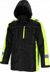Kurtka męska Lahti Pro KURTKA OCIEPLANA Z KAPTUREM, CZARNO-ŻÓŁTA, "2XL", CE, LAHTI. Czarne kurtki męskie Lahti Pro, m, bez wzorów, z kapturem. Za 160.28 zł.