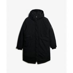 Parka dla kobiet Superdry City Fishtail. Czarne parki damskie Superdry., bez wzorów, bez kaptura. Za 755.55 zł.