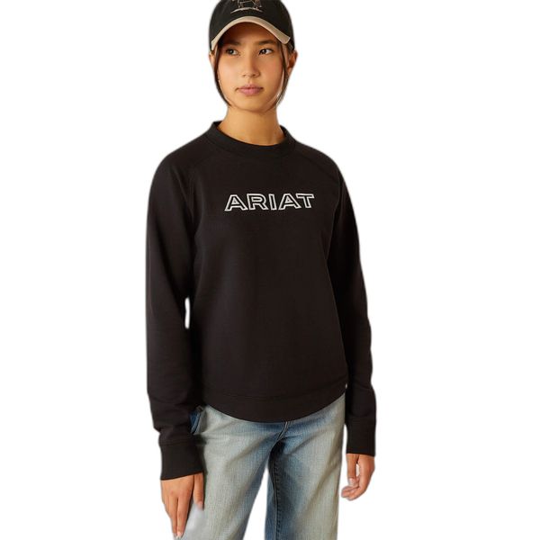 Bluza dziewczęca Ariat Benicia Team. Czarne bluzy dla dziewczynek Ariat, bez wzorów, bez ramiączek, bez kaptura. Za 207.50 zł.