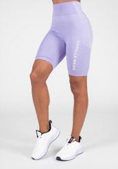 Selah Bezszwowe Cycling Szorty ilac. Fioletowe szorty sportowe damskie GORILLA WEAR, m, bez wzorów, z elastanu, na fitness i siłownię. Za 206.00 zł.