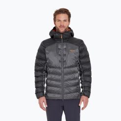 Kurtka puchowa męska Rab Cirrus Ultra Hoody. Czarne bluzy męskie RAB, m, bez wzorów, z puchu, bez kaptura. Za 829.30 zł.