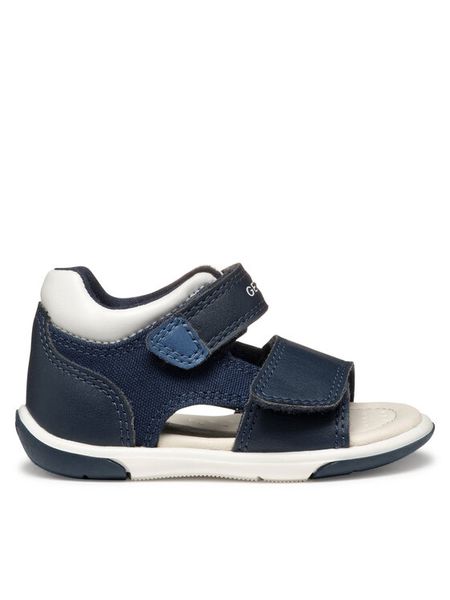 Geox Sandały B Sandal Zapito B556EA 05410 C4211 Granatowy. Niebieskie sandały chłopięce Geox, ze skóry, bez zapięcia. Za 199.99 zł.