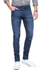 LEE SPODNIE MĘSKIE MALONE TRUE BLUE L736DIHQ 112120009. Niebieskie spodnie materiałowe męskie Lee, l, bez wzorów, z jeansu. Za 219.99 zł.