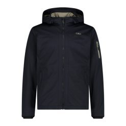 Kurtka turystyczna z kapturem CMP. Brązowe kurtki męskie CMP, bez wzorów, z softshellu, sportowe, z kapturem. W wyprzedaży za 351.65 zł.