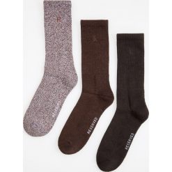 Skarpety 3 pack - Brązowy. Brązowe skarpety męskie Reserved. Za 29.99 zł.