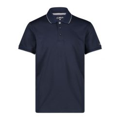 Koszulka męska turystyczna CMP 39T5807. Niebieskie koszulki polo męskie CMP, m, bez wzorów, z materiału, bez kołnierzyka, bez ramiączek. Za 79.99 zł.