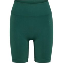 Szorty damskie Hummel Flow. Zielone legginsy damskie Hummel, bez wzorów. Za 192.00 zł.