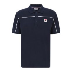 Koszulka polo męska FILA Lawrence. Czarne koszulki polo męskie Fila, m, bez wzorów, z bawełny, klasyczne, bez ramiączek. Za 159.99 zł.
