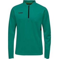 Męska bluza Hummel Tech Move Half Zip Green M. Zielone bluzy męskie Hummel, m, bez wzorów, bez kaptura, do piłki nożnej. Za 201.99 zł.