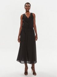 Pinko Sukienka codzienna Beginners 103740 A1XN Czarny Relaxed Fit. Czarne sukienki damskie Pinko, na co dzień, bez wzorów, z bawełny, bez kołnierzyka, bez ramiączek, proste. Za 1,159.00 zł.