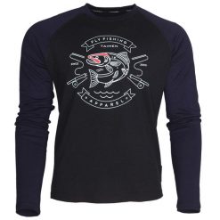 Koszulka merino Taimen Kerulen - Midnight/Black. Czarne bluzki z długim rękawem męskie TAIMEN, l, bez wzorów, z materiału, eleganckie, bez kołnierzyka. Za 249.99 zł.