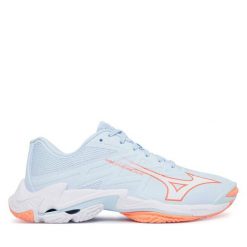Buty halowe Mizuno. Niebieskie obuwie sportowe damskie Mizuno, bez wzorów, mizuno wave. Za 689.99 zł.