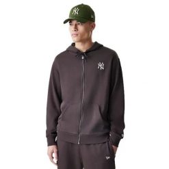 Kapucha z pełnym zamkiem błyskawicznym New York Yankees MLB Midi LE SPG BB BRS. Brązowe bluzy męskie New Era, m, bez wzorów, bez kaptura. Za 245.00 zł.